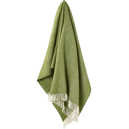 Plaid Visgraat Groen (Apple) - Shetland Lamswol - 140x185 - Bronte by Moon Scotland by MoodCompanyNL
