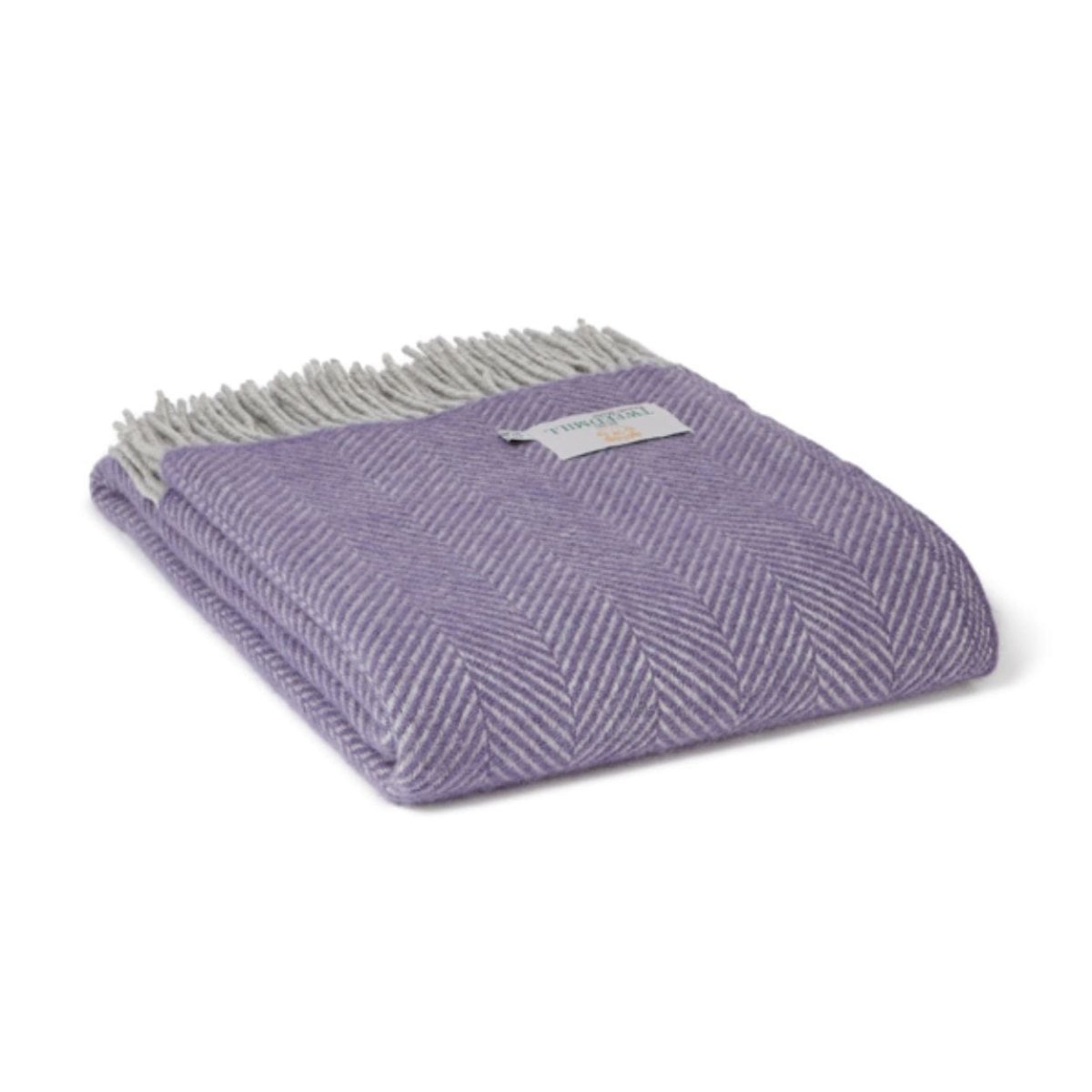 MoodCompanyNL - Plaid Visgraat Lavendel Paars met Grijs - 150x183 - Nieuw Wol - Tweedmill UK - 5060958301937