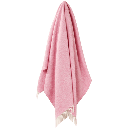 MoodCompanyNL - Plaid Visgraat lichtroze - Shetland Lamswol - 140x185 - Bronte by Moon Scotland - 6095632999901