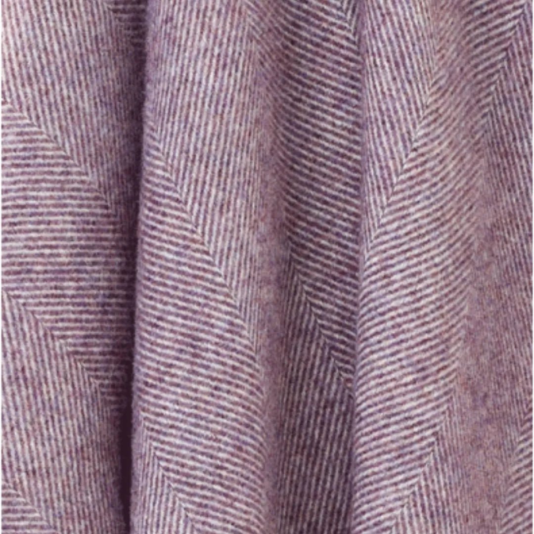 Mood Company - Plaid Visgraat Paars Lavendel - Shetland Lamswol - 140x185 - Bronte by Moon Scotland - 5057900121538