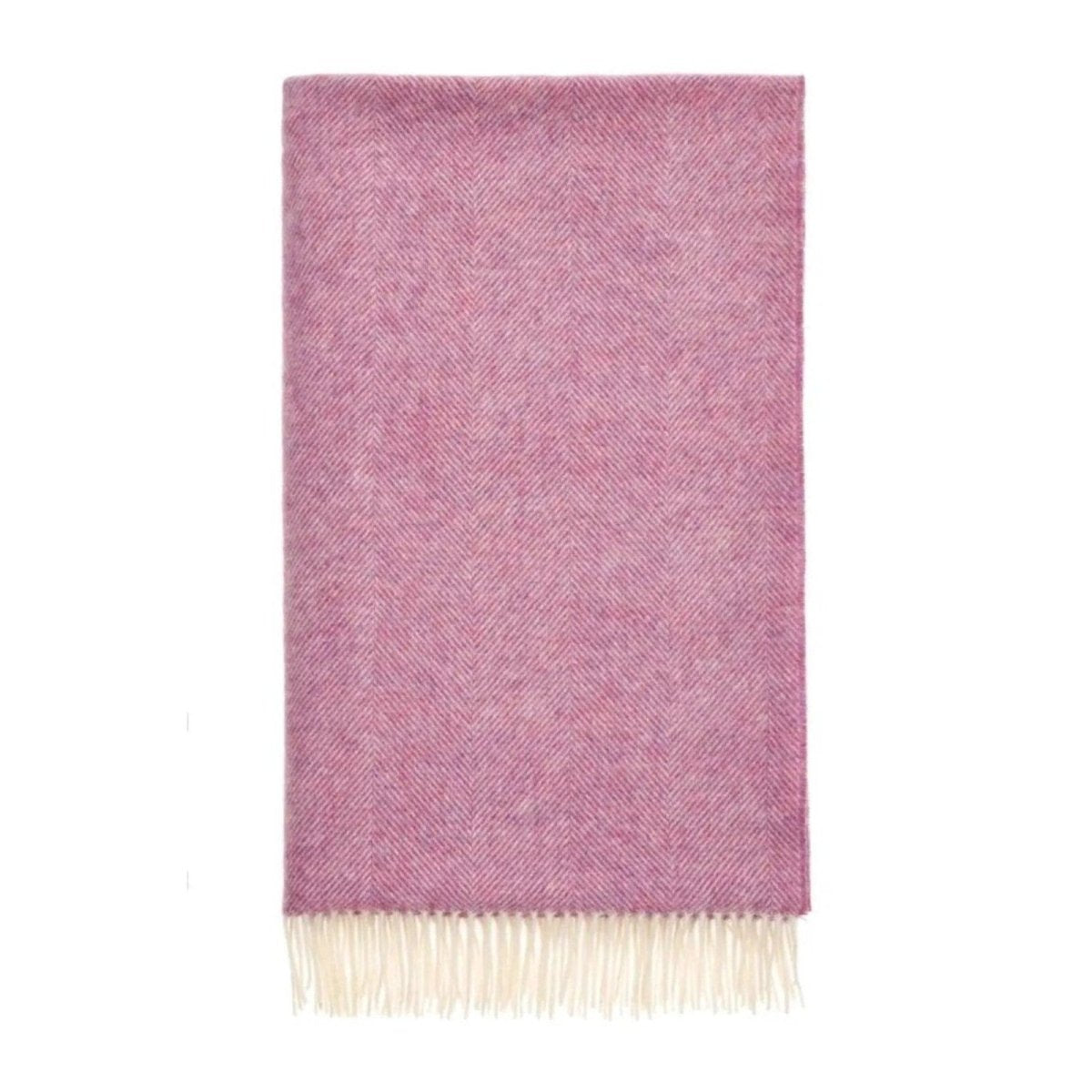 Mood Company - Plaid Visgraat Roze - Shetland Lamswol - 140x185 - Bronte by Moon Scotland - 5057900121507