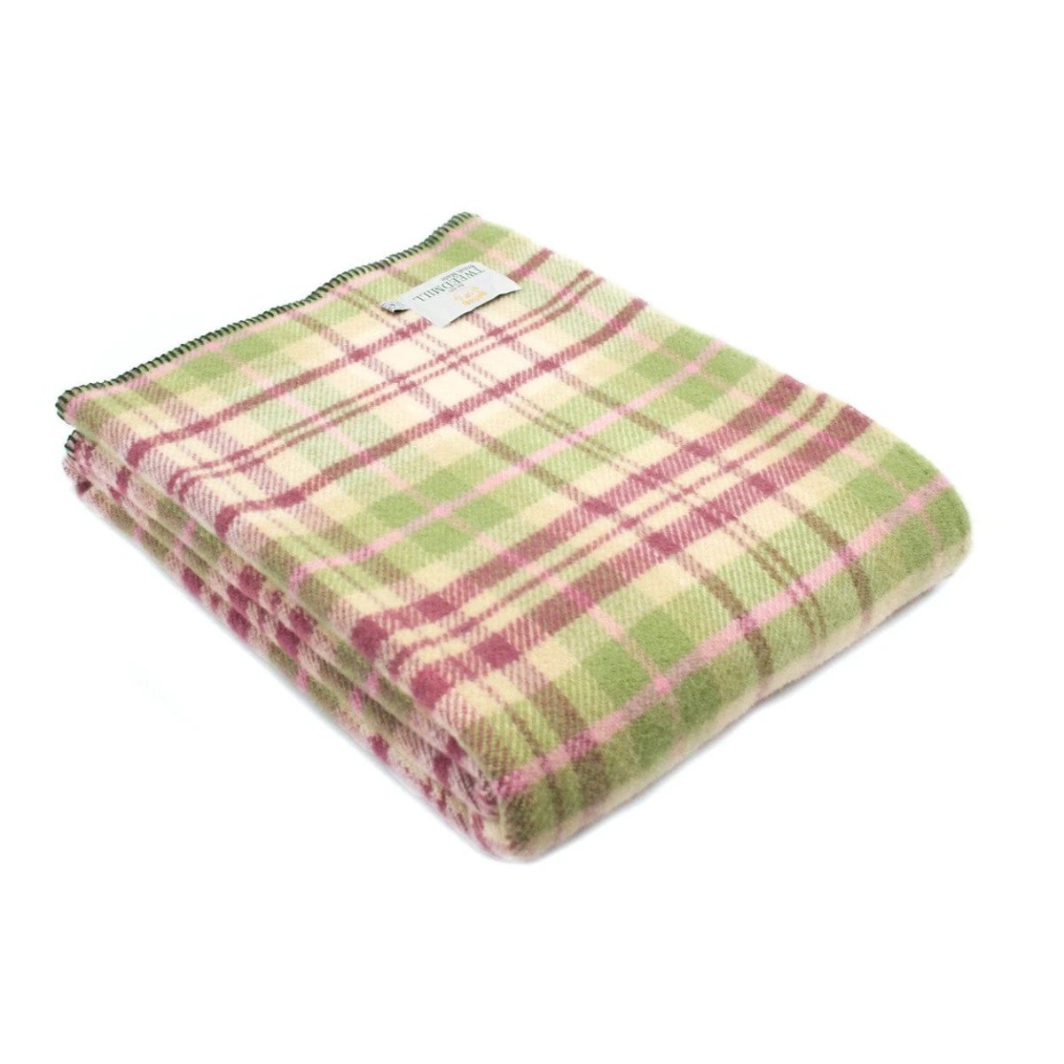 MoodCompanyNL - Plaid zonder franje Tartan Cottage Roze - 150x183 - Nieuw Wol - Tweedmill UK - 5060674574592