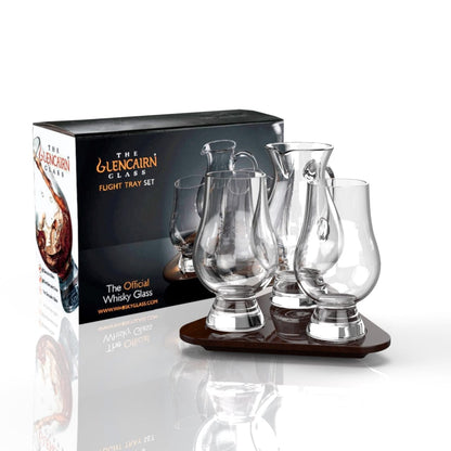 MoodCompanyNL - Proeverijset Dienblad met Waterkaraf en 2 Whiskyglazen - Glencairn Crystal Scotland - 8845130000980