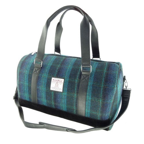 MoodCompanyNL - Reistas Clyde Blauw met Turquoise - Harris Tweed - Extra Groot - Glen Appin of Scotland - 5060959020028