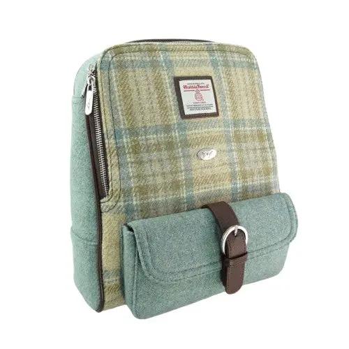 Mood Company - Rugzak Naver Beige Stewart en zacht Groen - 33x29x14 - Harris Tweed - Glen Appin of Scotland - 5060959027164