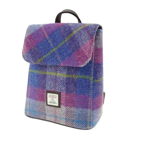 Rugzak Tummel Paars met Roze - Mini - 26x21x12 - Harris Tweed - Glen Appin of Scotland by MoodCompanyNL