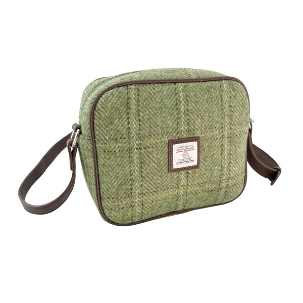 Mood Company - Schoudertas Almond Groen Visgraat - 19x21x7 - Harris Tweed - Glen Appin of Scotland - 5061035015129