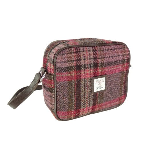MoodCompanyNL - Schoudertas Almond Roze stewart Tartan - 19x21x7 - Harris Tweed - Glen Appin of Scotland - 5061035011602