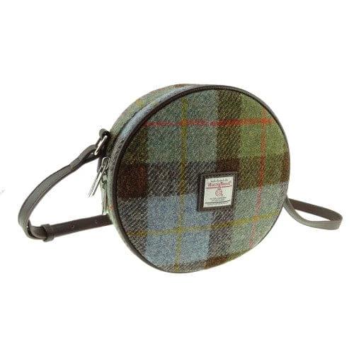 Schoudertas Bannock Tartan MacLeod - Rond - Ritssluiting - Harris Tweed - Glen Appin of Scotland by MoodCompanyNL