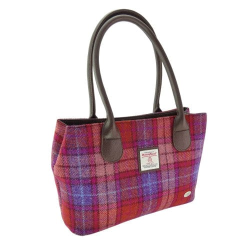 MoodCompanyNL - Schoudertas Cassley Oranje Paars Tartan - Klassiek - Harris Tweed - Glen Appin of Scotland - 5061035010513