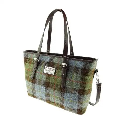 Schoudertas Spey Tote bag Tartan MacLeod - Groot - Ritssluiting - Harris Tweed - Glen Appin of Scotland