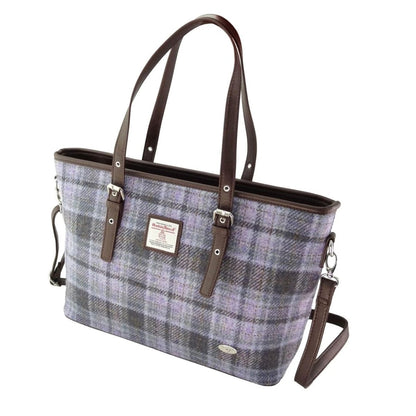Mood Company - Schoudertas Spey Tote bag Zacht Paars Tartan - Groot - Ritssluiting - Harris Tweed - Glen Appin of Scotland - 5061035013859