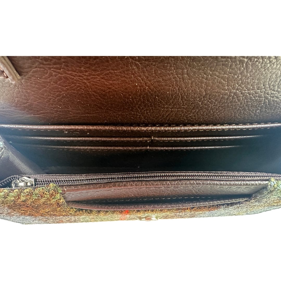 MoodCompanyNL - Schoudertas Strathy Heide Paars met Groen - Portemonnee - Harris Tweed - Glen Appin of Scotland - 5061035010735