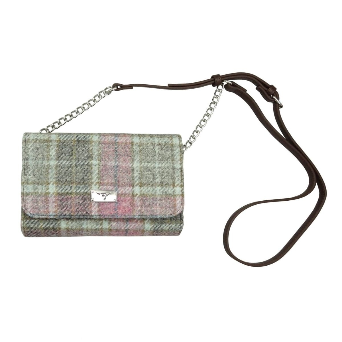 MoodCompanyNL - Schoudertas Strathy Zacht Roze Buchanan - Portemonnee - Harris Tweed - Glen Appin of Scotland - 5061035010766