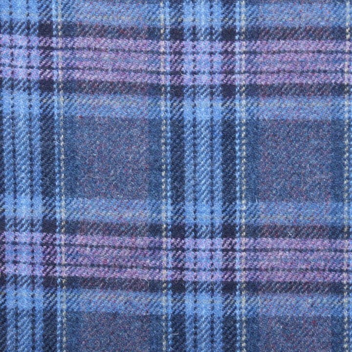 Mood Company - Schoudertas Thurso Stewart Blauw en Paars Tartan - 23x24x9 - Harris Tweed - Glen Appin of Scotland - 5061035011879