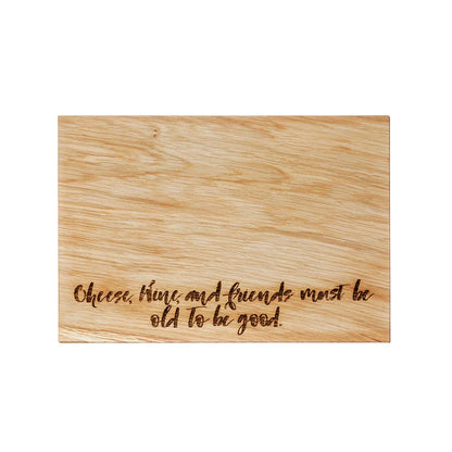 Serveerplank Cheese Wine and Friends - 30x20 - Schots Eikenhout - Scottish Made by MoodCompanyNL