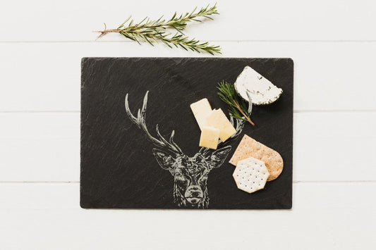 Mood Company - Serveerplank Edelhert Midden Leisteen - 35x25 - Just Slate Company Scotland - 5060718719224