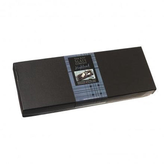 MoodCompanyNL - Serveerplank met Schotse tartan design - 42x15 - Sheesham hout - Just Slate Company Scotland - 5060426281785