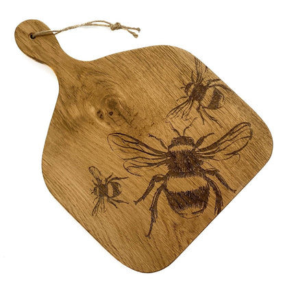 MoodCompanyNL - Serveerplank Peddel Bijen Medium - 35x25 - Schots Eikenhout - Scottish Made - 5060718719330