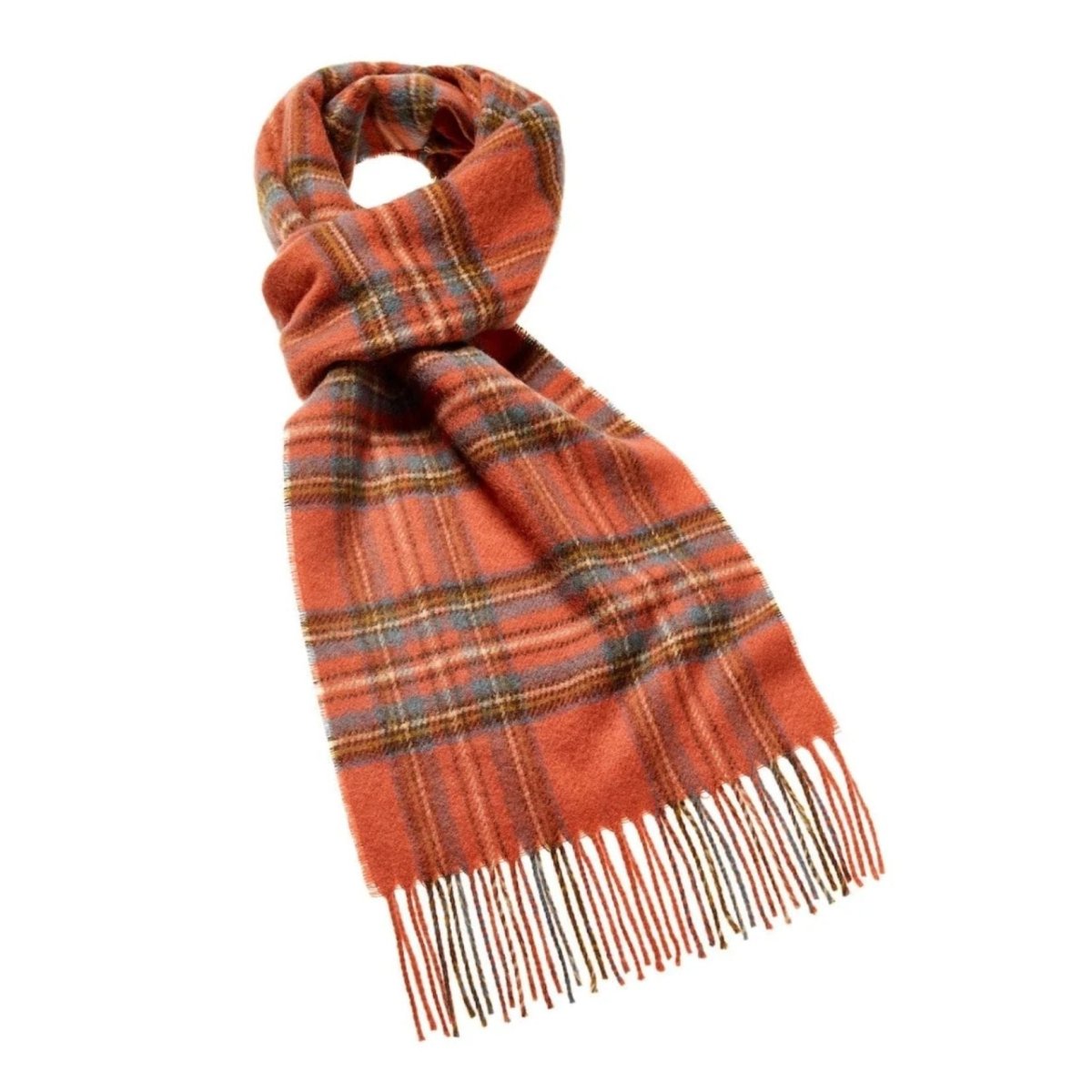 Mood Company - Sjaal Tartan Antique Royal Stewart - Meriono Lamswol - 25 x 190 - Bronte by Moon Scotland - 6095646240266