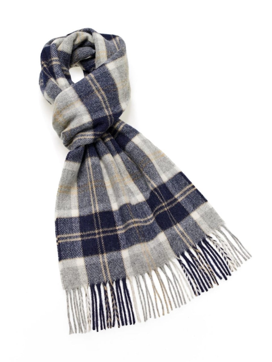 Mood Company - Sjaal Tartan Bannockbane Silver - Meriono Lamswol - 25 x 190 - Bronte by Moon Scotland - 6095653540564