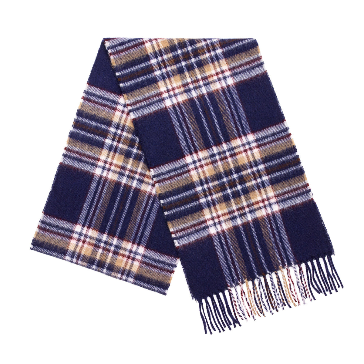 Mood Company - Sjaal Tartan Navy Stewart - Merino Lamswol - 25 x 190 - Bronte by Moon - 6151223156198