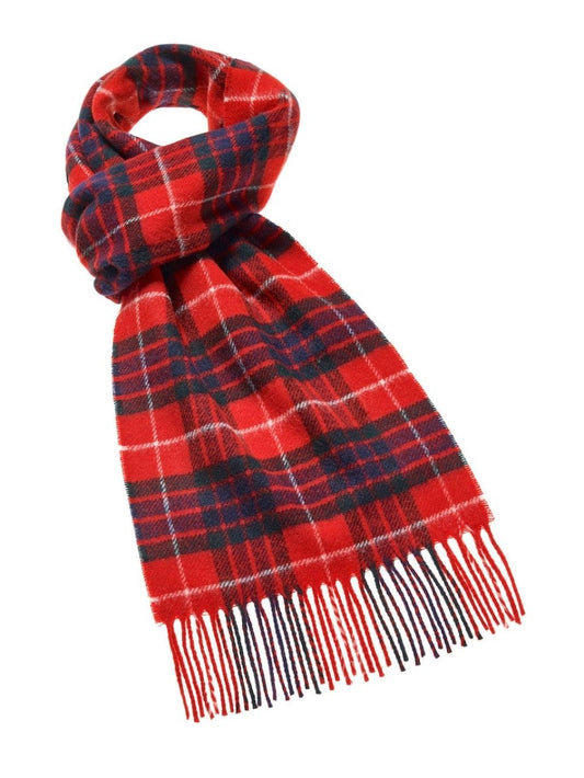 MoodCompanyNL - Sjaal Tartan Red Fraser - Meriono Lamswol - 25 x 190 - Bronte by Moon Scotland - 6095645224250