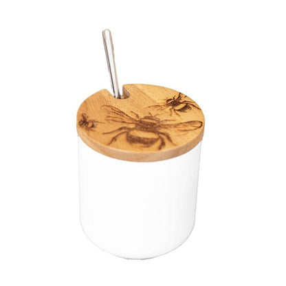 MoodCompanyNL - Suiker - of jampot met lepel Bijen - 9x8 - Scottish Made - 5060949551532