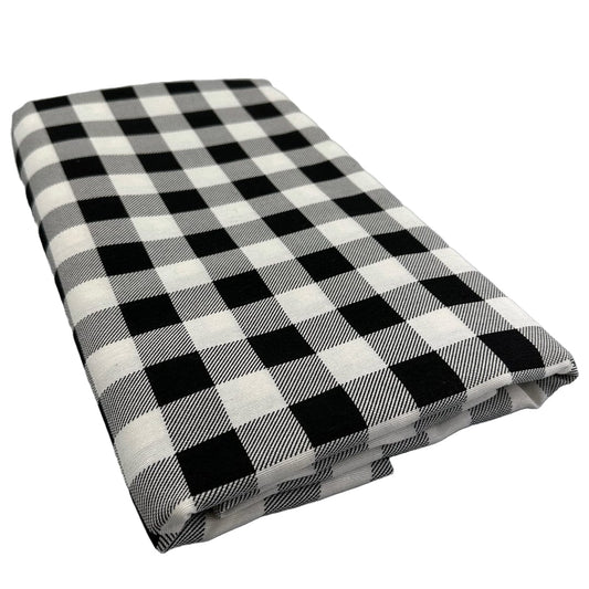 MoodCompanyNL - Tafelkleed Zwart Wit geblokt Large - 140x220 - Katoen - Mood Company - 6095645190104