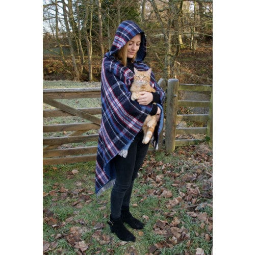 MoodCompanyNL - Tartan Poncho Blauw - Glen Appin of Scotland - 5060631374852