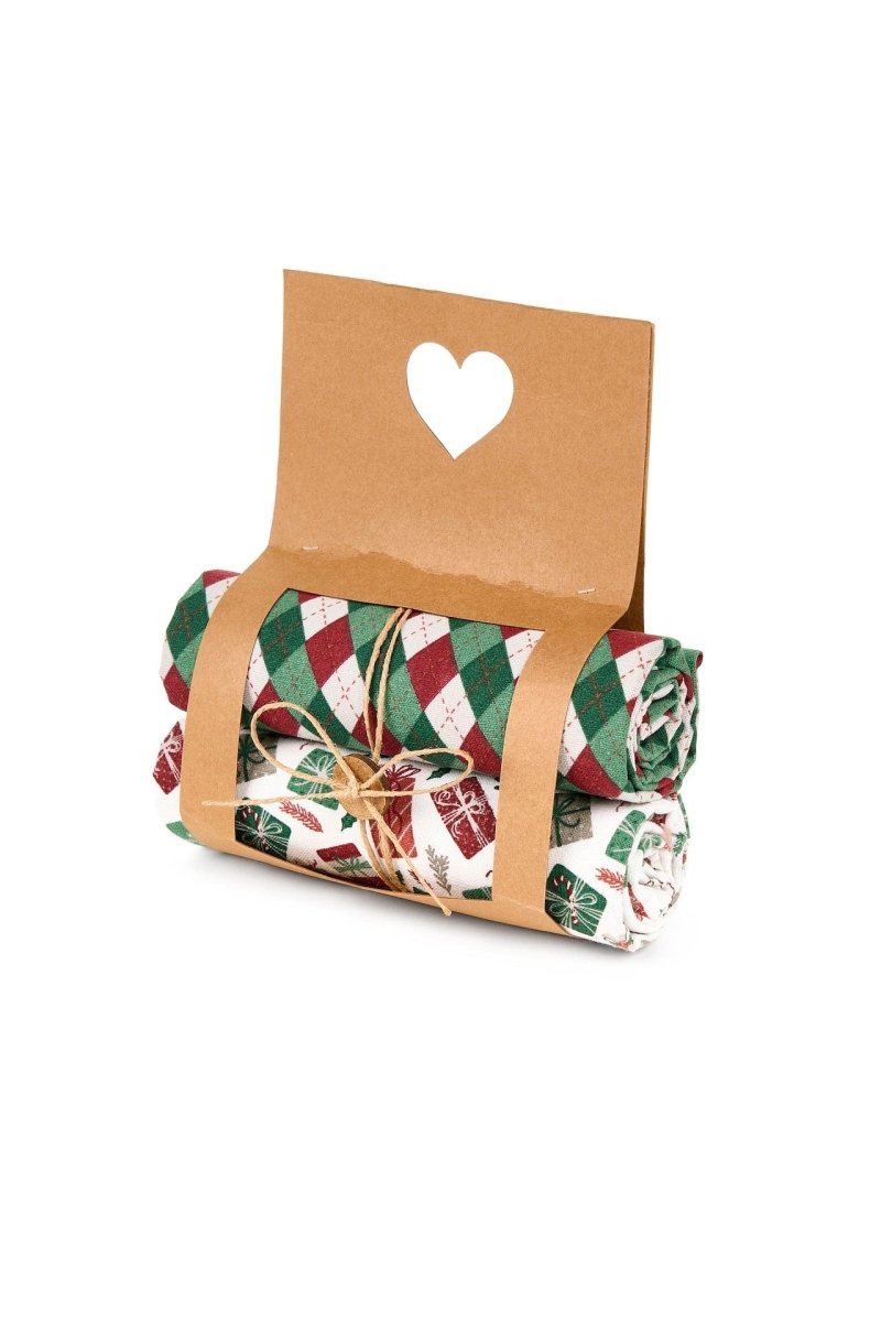 Mood Company - Theedoeken cadeaupakket - 2 stuks - kerst - strofunaccio - Nuvole di Stoffa - 8050162617167