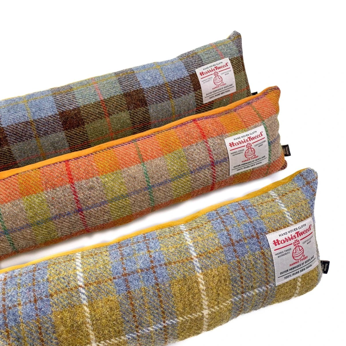 Tochtstopper Paars Oranje - Harris Tweed - Verzwaard - 95-100 cm - Handgemaakt in Schotland - Caroline Wolfe Murray by MoodCompanyNL