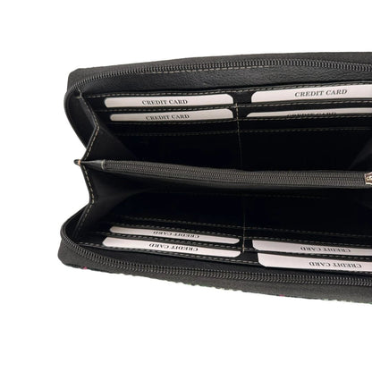 Travel Wallet Groen Tartan & Zwart Leer | Das Impex by MoodCompanyNL