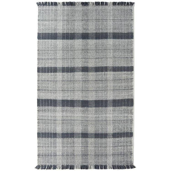 Mood Company - Vloerkleed Origins Highland Check Marineblauw - Gerecycled Polyester - 200x290 - Phoenox Textiles UK - 5026134519886