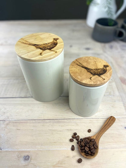 MoodCompanyNL - Voorraadpot Fazant Small - 13x9 - Gegraveerd - Scottish Made - 5060949550009