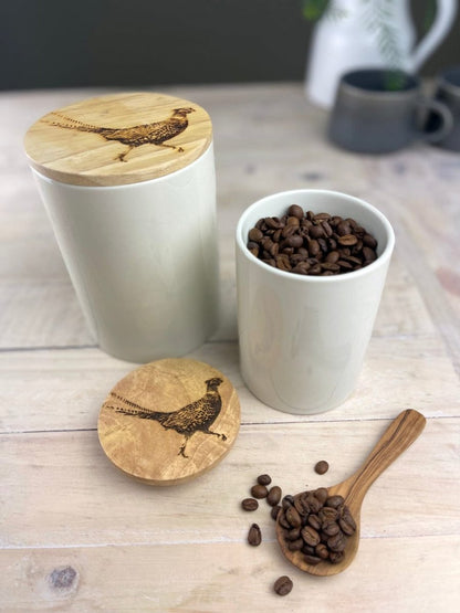 MoodCompanyNL - Voorraadpot Fazant Small - 13x9 - Gegraveerd - Scottish Made - 5060949550009