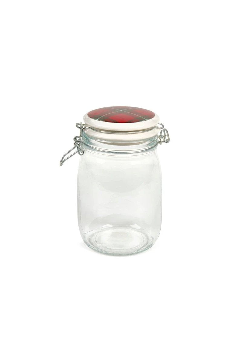 voorraadpot tartan glas - 1000 ml - nuvole di Stoffa by MoodCompanyNL