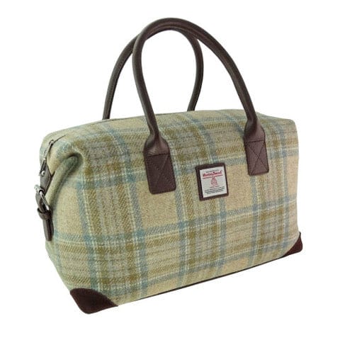 MoodCompanyNL - Weekendtas Esk Beige Stewart en zacht Groen - Harris Tweed - Glen Appin of Scotland - 5060959027508