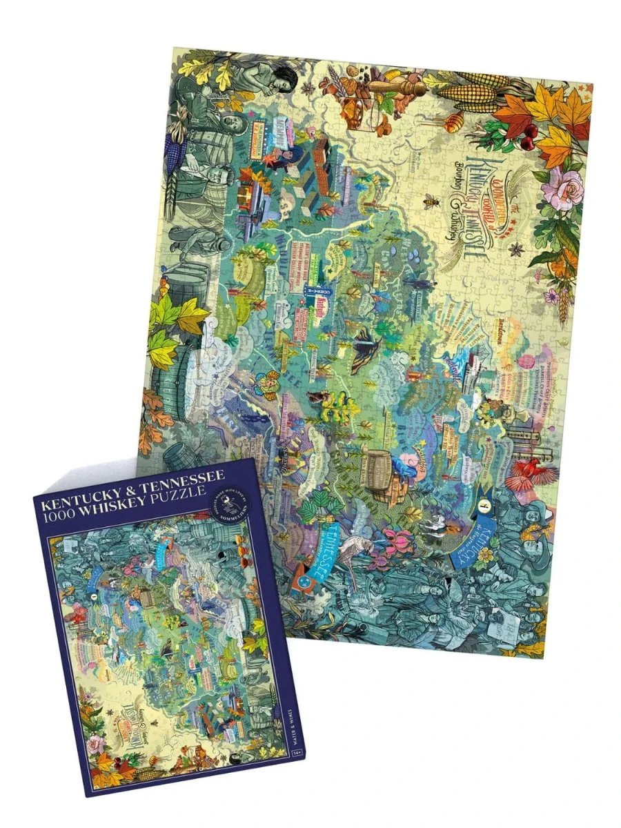 MoodCompanyNL - Whisky puzzel Kentucky & Tennessee - 1000 stukjes - 14+ - Water & Wines Sweden - 7350121880313
