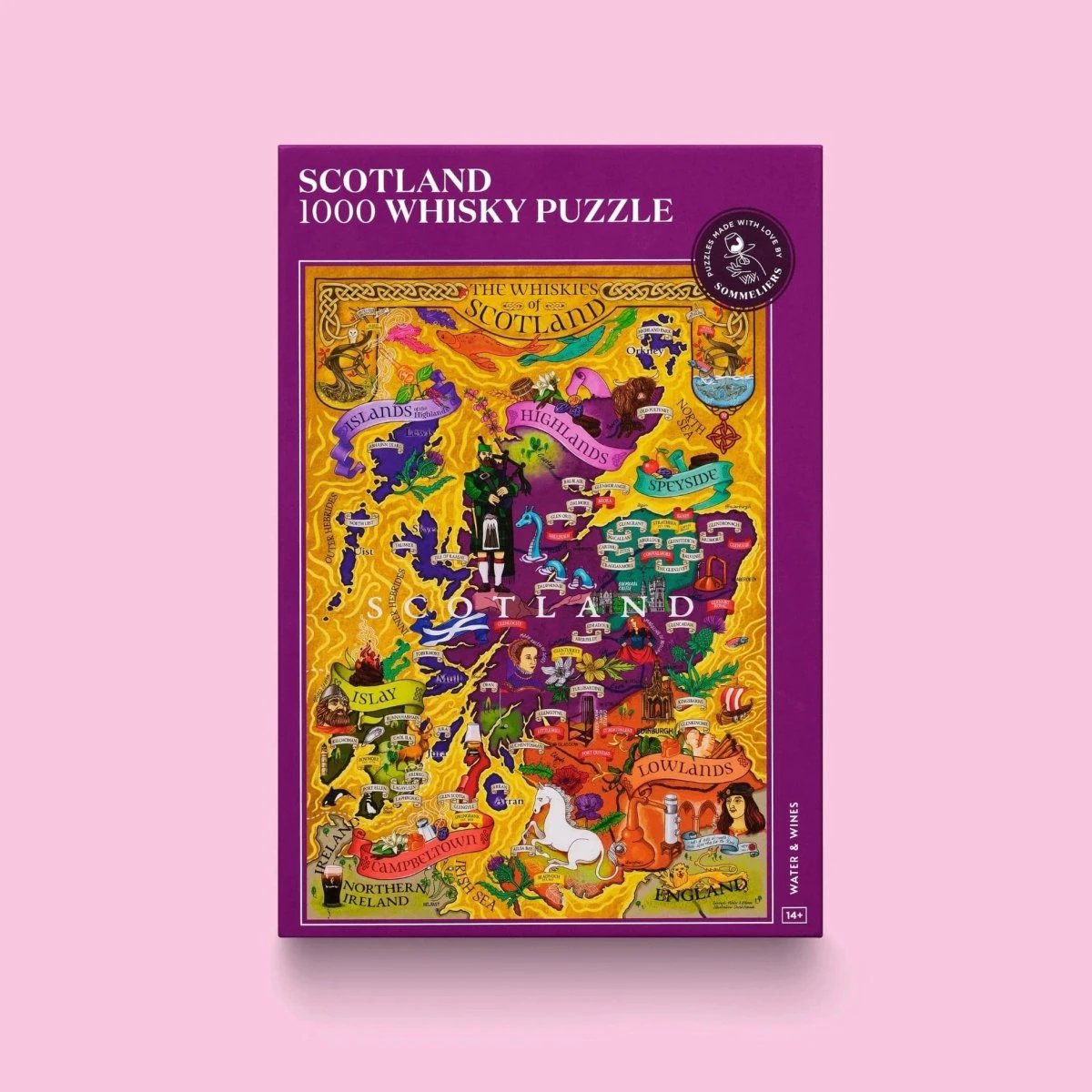 Whisky puzzel Scotland - 1000 stukjes - 14+ - Water & Wines Sweden by Mood4whisky