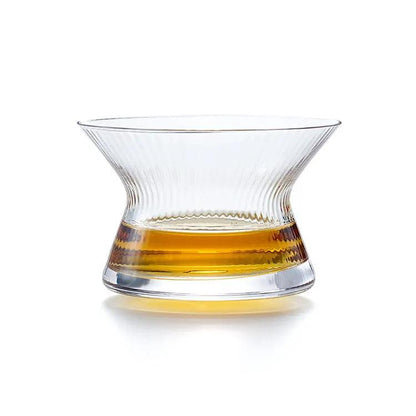 Mood Company - Whiskyglas THE HANYU GLASS – Japans roterend design – slanke taille – kristal – 170 ml – met onderzetter - 6151207138127