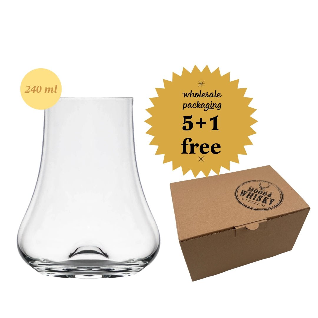 Mood Company - Whiskyglas 'Whisky Royal' - 240 ml - 5+1 gratis - Groothandelsverpakking - Mood4Whisky - 6151208856822