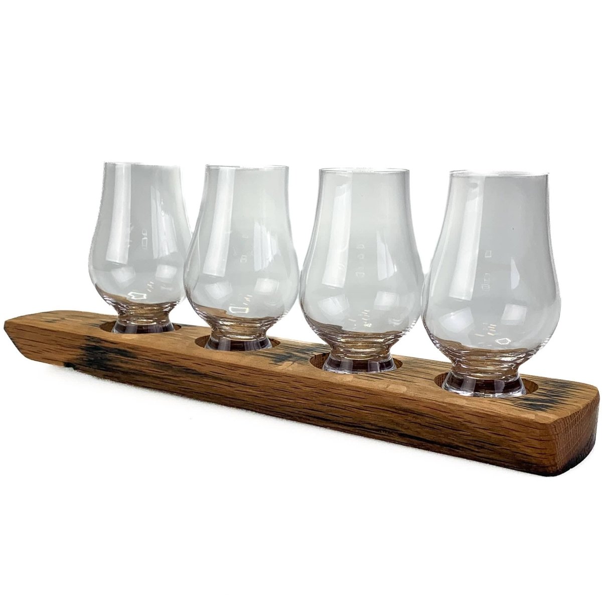 MoodCompanyNL - Whiskyglashouder van oude whiskyvaten met 4 Glencairn Whiskyglazen - Darach en Glencairn Crystal Scotland - 6091023294259