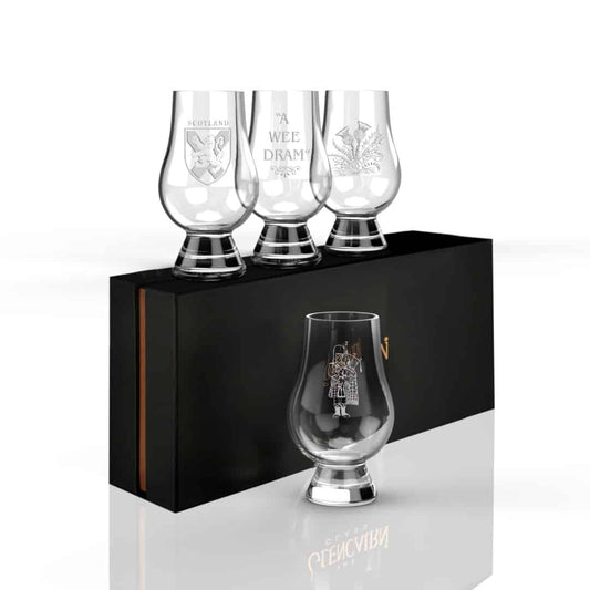 MoodCompanyNL - Whiskyglazen gegraveerd SCOTLAND 4 stuks - Glencairn Crystal Scotland - 6095634187160