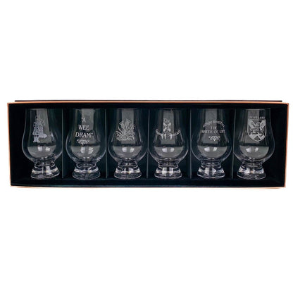 MoodCompanyNL - Whiskyglazen gegraveerd SCOTLAND 6 stuks - Glencairn Crystal Scotland - 6091032834842